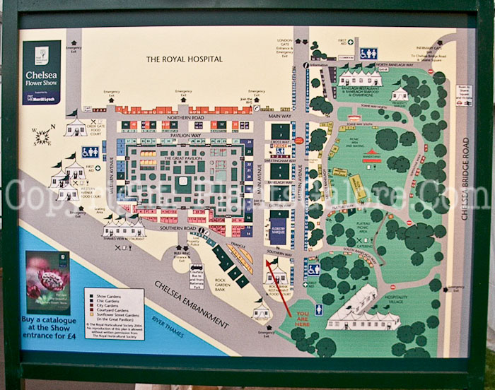 Chelsea Flower Show Map Chelsea Flower Show 2004 - England - Gardens, Parks, Squares And Open  Spaces - Presented By Plantsgalore.com